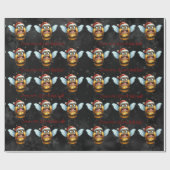 Beängstigend Santa Bee Komm, jetzt ist es nicht so Geschenkpapier (Flach)