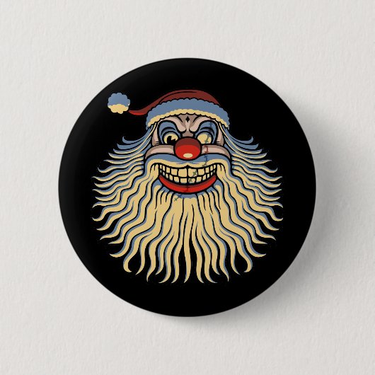 Beängstigend Santa Clown Button (Vorderseite)