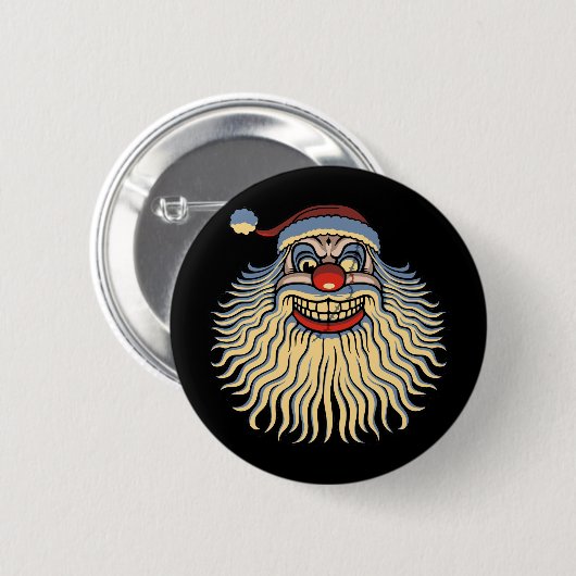 Beängstigend Santa Clown Button (Vorne & Hinten)