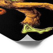 Beängstigend Sasquatch Bigfoot Zombie Carry Hallow Poster (Ecke)