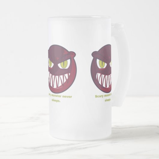 Beängstigend schläft nie. mattglas bierglas (VorderseiteRechts)