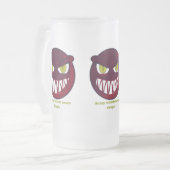 Beängstigend schläft nie. mattglas bierglas (Vorderseite Links)