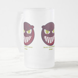 Beängstigend schläft nie. mattglas bierglas