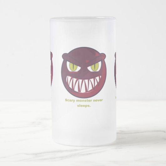 Beängstigend schläft nie. mattglas bierglas (Mittel)