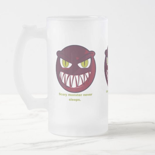 Beängstigend schläft nie. mattglas bierglas (Links)