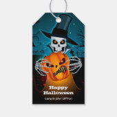 Beängstigend Skeleton Halloween Gefallen Geschenkanhänger (Vorderseite)