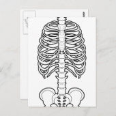 Beängstigend Skeletton Halloween Postkarte (Vorne/Hinten)