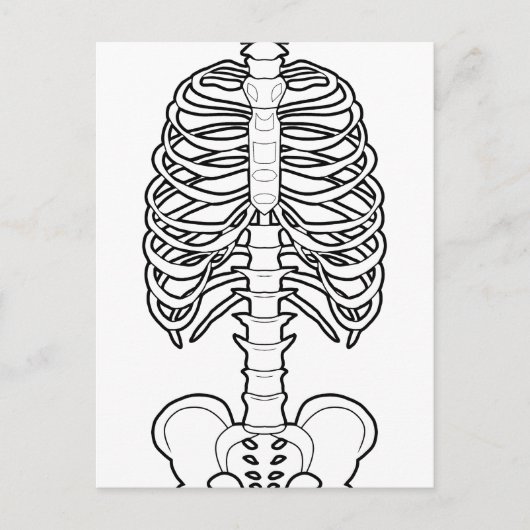 Beängstigend Skeletton Halloween Postkarte (Vorderseite)