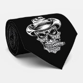 Beängstigend Skull Todvibes Halloween Krawatte (Gerollt)