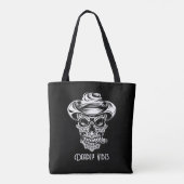 Beängstigend Skull Todvibes Halloween Tasche (Rückseite)