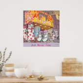 Beängstigend Socken Movies Hochglanzes, glänzendes Poster (Küche)