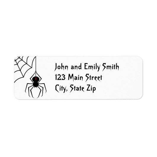 Beängstigend Spider-Rücksendeadressen-Aufkleber (Vorne)