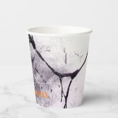 Beängstigend Spider Web Happy Halloween Individuel Pappbecher (Rückseite)