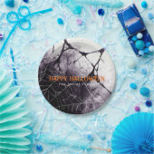 Beängstigend Spider Web Happy Halloween Individuel Pappteller (Party)