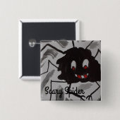 Beängstigend Spiders Square Abzeichen Button (Vorne & Hinten)