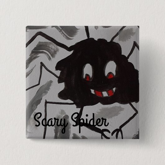 Beängstigend Spiders Square Abzeichen Button (Vorderseite)