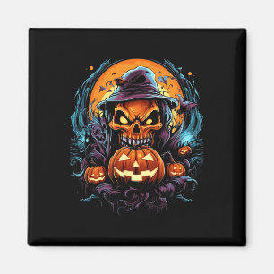 Beängstigend Spooky Castle Halloween Pumpkin Hexe Magnet