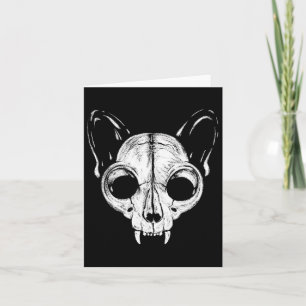 Beängstigend Spooky Cat Feline Skull Halloween A Karte
