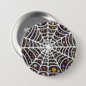 Beängstigend Spooky Cobweb Collage Button (Vorne & Hinten)
