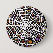 Beängstigend Spooky Cobweb Collage Button (Vorderseite)