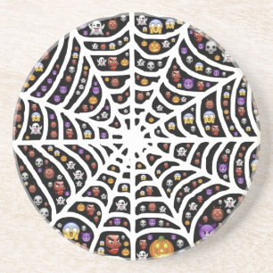 Beängstigend Spooky Cobweb Collage Getränkeuntersetzer
