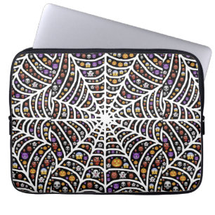 Beängstigend Spooky Cobweb Collage Laptopschutzhülle