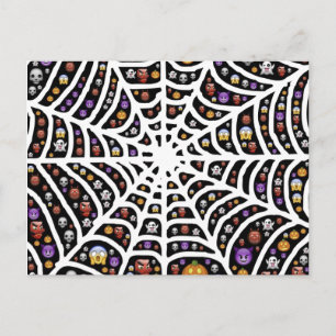 Beängstigend Spooky Cobweb Collage Postcard Postkarte
