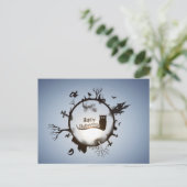 Beängstigend Spooky Halloween Postkarte (Stehend Vorderseite)