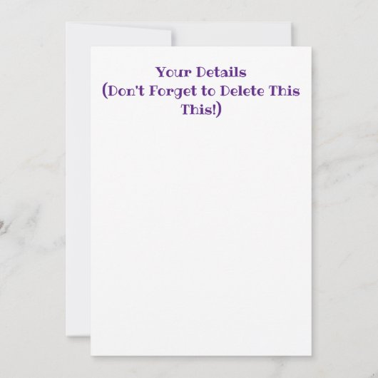 BEÄNGSTIGEND SPOOKY HALLOWEEN SPUN EINLADUNG (Rückseite)