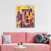 BEÄNGSTIGEND SPOOKY HALLOWEEN SPUN LEINWANDDRUCK (Insitu (Wohnzimmer))