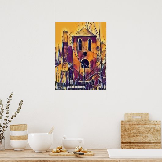 BEÄNGSTIGEND SPOOKY HALLOWEEN SPUN POSTER (Küche)