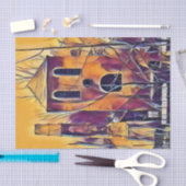 BEÄNGSTIGEND SPOOKY HALLOWEEN SPUN SEIDENPAPIER (Handwerk)