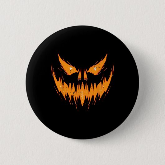 Beängstigend Spooky Kürbislaterne Gefecht Pumpkin Button (Vorderseite)