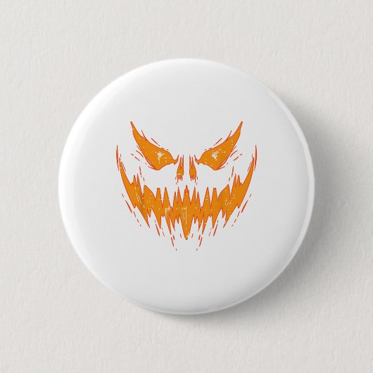 Beängstigend Spooky Kürbislaterne Gefecht Pumpkin Button (Vorderseite)