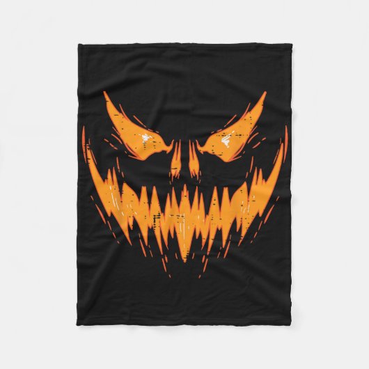 Beängstigend Spooky Kürbislaterne Gefecht Pumpkin Fleecedecke (Vorderseite)