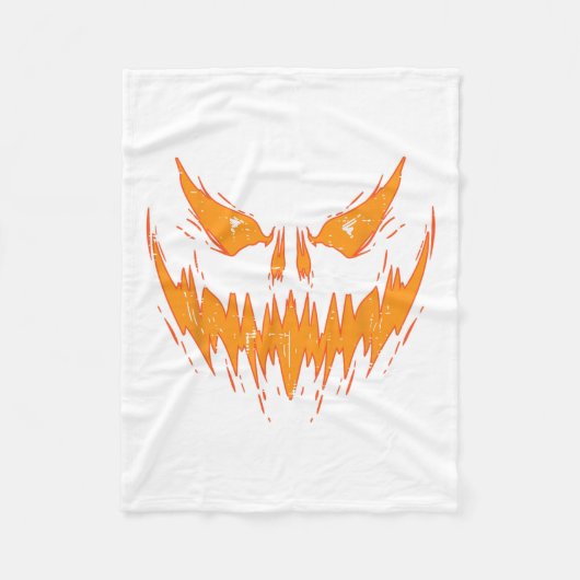 Beängstigend Spooky Kürbislaterne Gefecht Pumpkin Fleecedecke (Vorderseite)