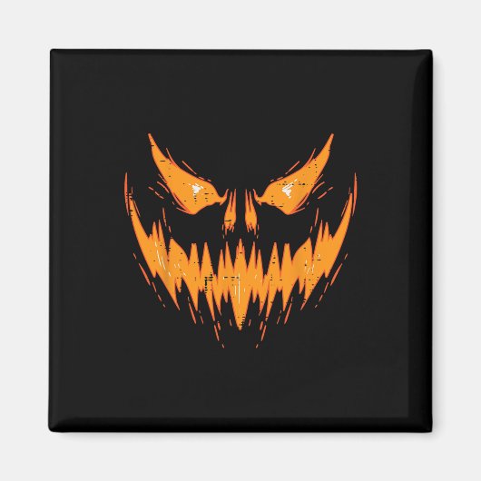 Beängstigend Spooky Kürbislaterne Gefecht Pumpkin Magnet (Vorne)