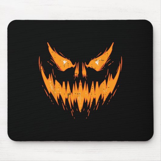 Beängstigend Spooky Kürbislaterne Gefecht Pumpkin Mousepad (Vorne)