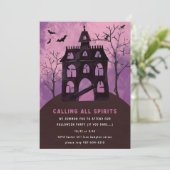 Beängstigend Spooky Spuk House Halloween Fun Party Einladung (Stehend Vorderseite)