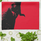 Beängstigend T-Rex Dinosaur Grafik-Illustration Geschirrtuch (Gefaltet)