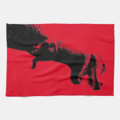 Beängstigend T-Rex Dinosaur Grafik-Illustration Geschirrtuch (Horizontal)