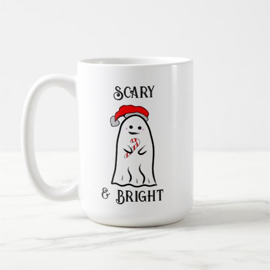 Beängstigend und hell Candy Cane Ghost Kaffeetasse (Links)