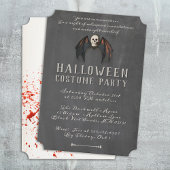 Beängstigend Vampire Bat Wings Skull Halloween-Par Einladung