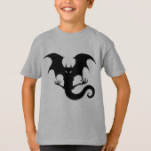 Beängstigend Vampire Dragon Creature Halloween T-Shirt (Vorderseite)