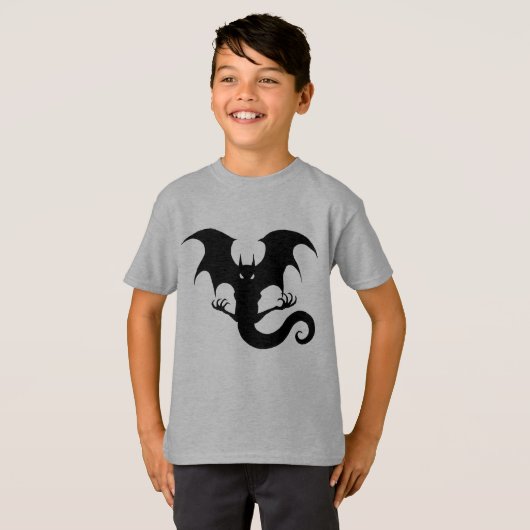 Beängstigend Vampire Dragon Creature Halloween T-Shirt (Vorne ganz)