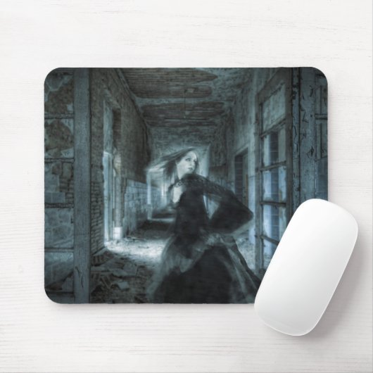 Beängstigend Viktorianischer Girl Ghost in der Hal Mousepad (Mit Mouse)