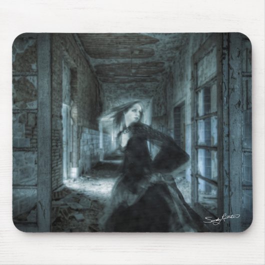 Beängstigend Viktorianischer Girl Ghost in der Hal Mousepad (Vorne)