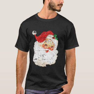 Beängstigend Vintager Weihnachtsmann sieht alt T-Shirt