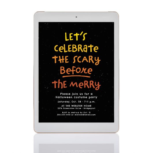Beängstigend vor fröhlichem niedliches Halloween-P Einladung