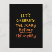 Beängstigend vor fröhlichem niedliches Halloween-P Postkarte (Vorderseite)